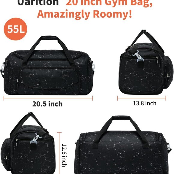 Mens 55L Sports Duffle Bags Large Gym Duffel Bag Workout Bag for Travel Outdoor - Picture 6 of 7